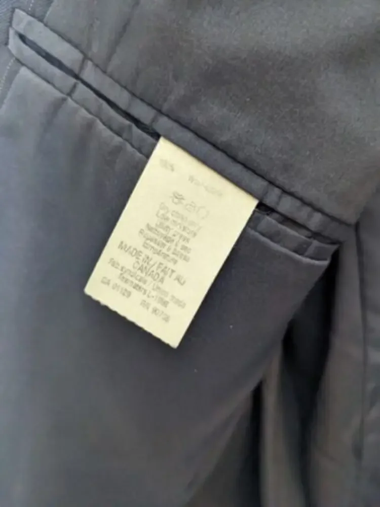Lauren Ralph Lauren Mens‎ Blazer Size 48R 100% Wool Blue Striped Two Button Navy